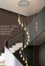 waterdrop staircase chandelier 15 lights