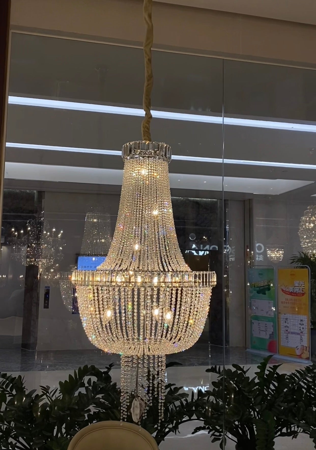 Luxury Modern Empire Crystal Chandelier For Foyer Entryway/ Living Room