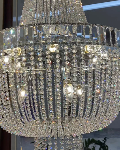 Luxury Modern Empire Crystal Chandelier For Foyer Entryway/ Living Room