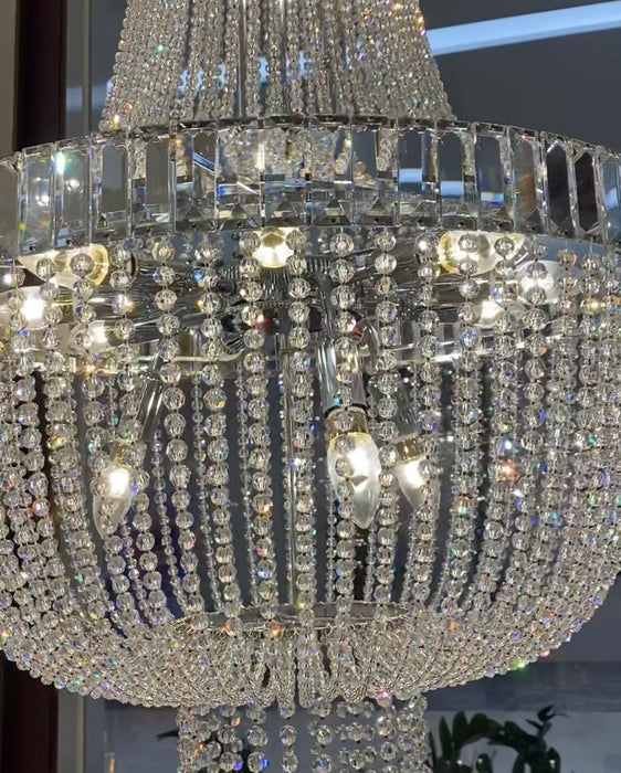 Luxury Modern Empire Crystal Chandelier For Foyer Entryway/ Living Room