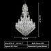 D70.9"*H110.7" chandelier.chandeliers,pendant,crystal,metal,muli-tier,multi-layer,multiple,candle,branch,crystal pendant,round,ceiling,luxury,light luxury,raindrop,teardrop,tassel,oversized,extra large,large,huge,big,foyer,living room,entrys,duplex hall,hotel lobby