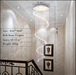 Extra Length 40'' Customization Modern Beautiful Shiny Bright Spiral Raindrop Crystal Chandelier For Entryway Staircase Wedding 2 Story Foyer Living room corner Library Breakfast Nook