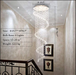 Extra Length Customization Modern Beautiful Shiny Bright Spiral Raindrop Crystal Chandelier For Entryway Staircase Wedding 2 Story Foyer 78.7''