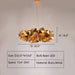 Halo Shape: D32.0"*H14.0" Origami Round Metal Chandelier,chandelier,chandeliers,brass,gold,luxury,pendnat,ceiling,post-modern,chain,living room,dining room,bar,metal