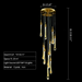 extra length oversized golden waterdrop shaped light fixture big staircase chandelier 