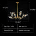 15Lights: D42.0"*H39.0" Amira Branching Glass Globe Chandelier,chandelier,chandeliers,glass,brass,gold,blacke,clear,smoke,cup,branch,ceiling,living room,dining room,home office,bar