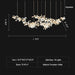 Ceramics 1.8m white twig branches flower long chandelier 71'' meeting room dining room clothes shop 