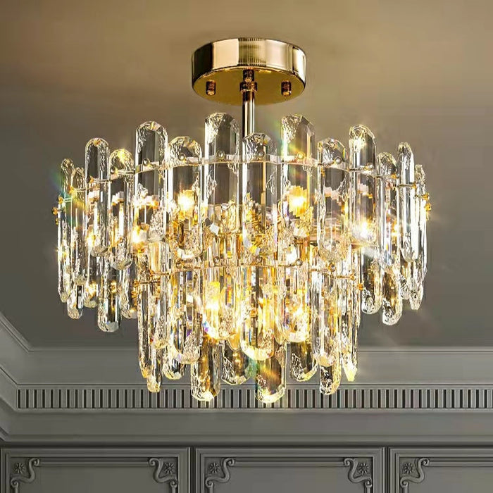 Modern Two Layers Crystal Chandelier For Living Room Cheap Ceiling Lights For Round Dining Table