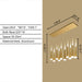 18Lights chandelier,chandeliers,pendant,pendants,ceiling,flush mount,aluminum,gold,red,colorful,glass,rectangle,dining room,dining table,big table,long table,bar,kitchen island,kitchen bar,dining bar,coffee table