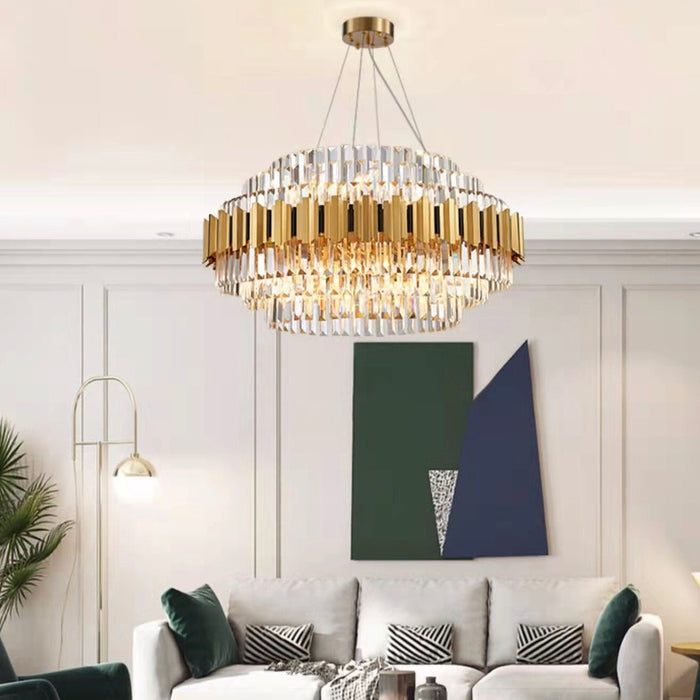 Modern Crystal Chandelier Luxury Living/ Dining Room Ceiling Light Fixture Elegant Bedroom Lamp Villa Hall Decoration Light