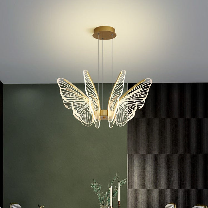 Modern Nordic Style Creative Acrylic Butterfly Pendant Light Dining/ Living Room/ Bar/ Table Light Luxury Ceiling Light
