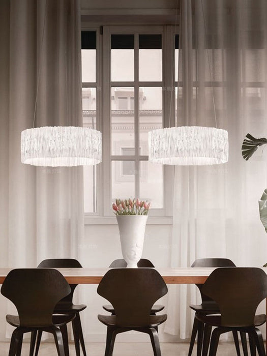 Modern Minimalism Pleated Acrylic Ring Round Ceiling Light for Living/ Ding Room/ Bar