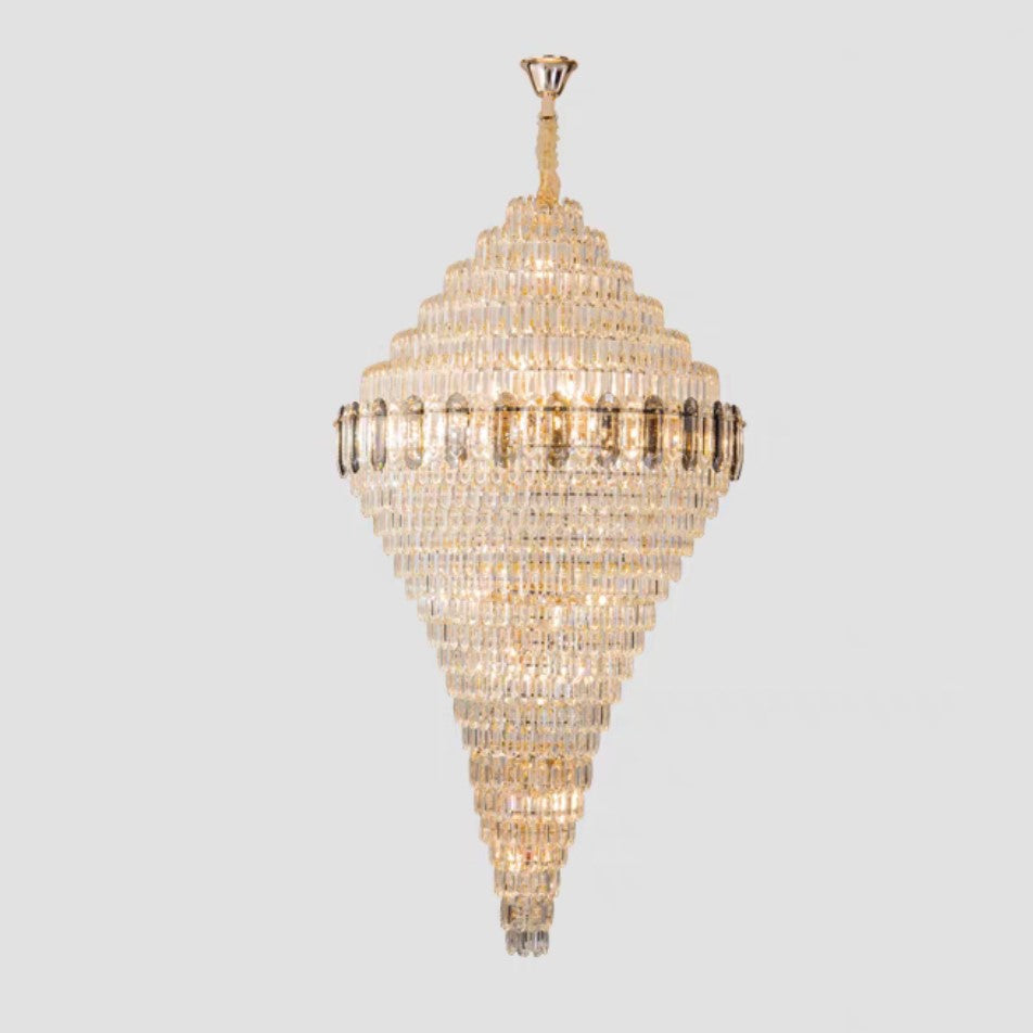 Extra Large Multi-layer Honeycomb Luxury Ceiling Crystal Chandelier for Hotel Lobby/Foyer/Entryway