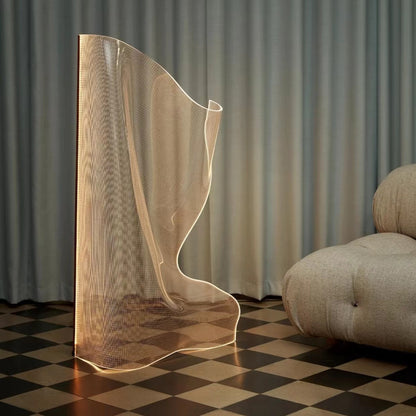 Moden Art Paper Floor Lamp Abstract Acrylic Modern Floor Light for Living Room