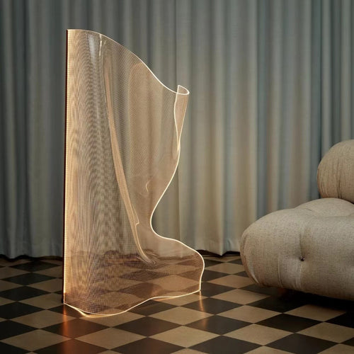 Moden Art Paper Floor Lamp Abstract Acrylic Modern Floor Light for Living Room