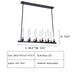 L48.0"*W10.0"*H16.0" Pieli Industrial Linear Glass Shade Chandelier,chandelier,chandeliers,candle,glass,metal,glass shade,rectangle,flush mount,ceiling,long,gold,chrome,black,dining room,kitchen island,bar,dining table,dining bar,kitchen bar