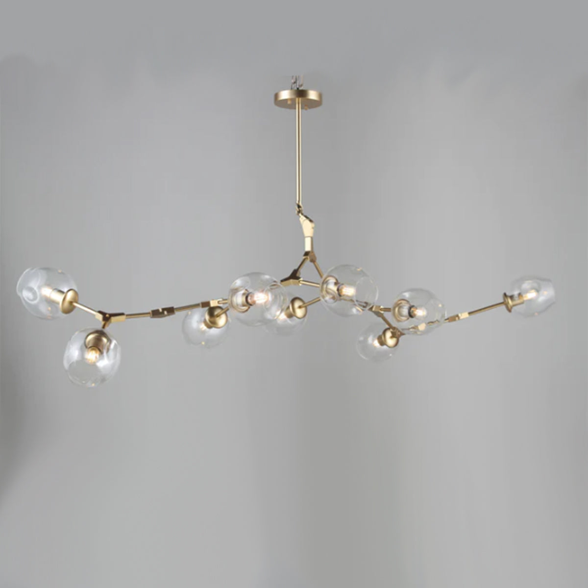 Extra Large Industrial Trendy Branch Multiple Glass Pendant Light for Living/Dining Room