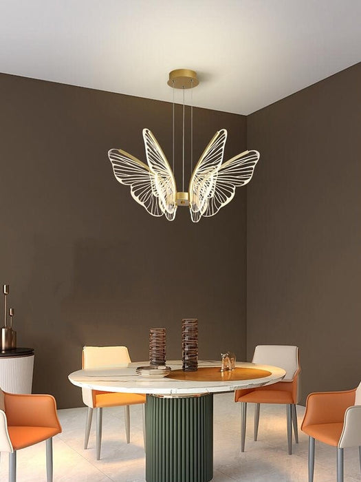 Modern Nordic Style Creative Acrylic Butterfly Pendant Light Dining/ Living Room/ Bar/ Table Light Luxury Ceiling Light