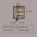 L13.8"*W18.8"*H36.0" wall light.wall lamp,light,lamp,wall source,rococo,crystal pendant,glass,metal,rectangle,OUTDOOR LARGE ROCOCO CRYSTAL CHANDELIER 36"H WALL LIGHT