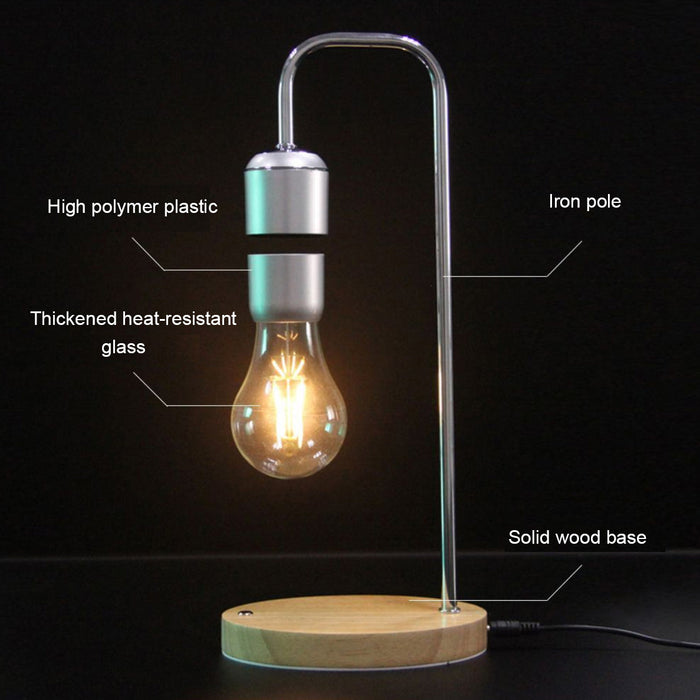 Magnetic Levitating Floating Wireless LED Light Bulb with Wireless Charger