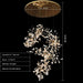 1.2m height ceramics white flowers chandelier stiarcase showroom elegant beautiful