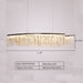 L59.0"*H15.0" Aleeha LED Modern Pendant Light, Aluminum Tassel Linear Chandelier, Chrome Light Fixtures,chandelier,chandeliers,pendant,tassel,aluminum,irregular,kitchen island,dining ar,dining table,long table,big table,chrome,gold