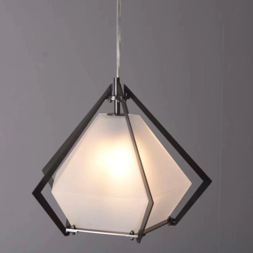 FULCROM GLASS GEM PENDANT LIGHT，chandelier，chandeliers，diamond,glass.iron,brass,black,minimalist,creative,modern,nordic,Harlow Pendant, Large