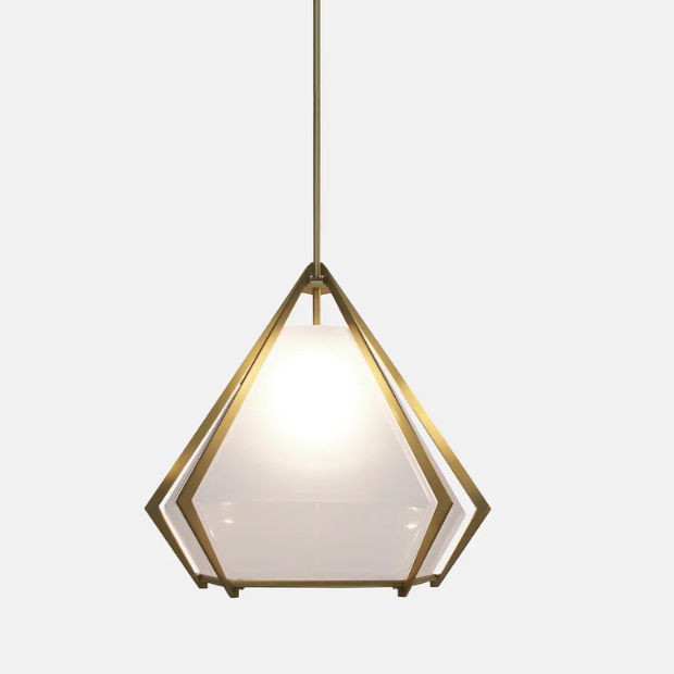 Modern Creative Diamond Shaped Glass Chandelier for Living / Dining Room / Bathroom