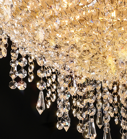 Designer Model Modern Art Half Dome Crystal Pendant Chandelier for Dining/Living Room