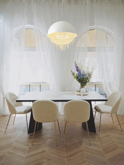 Designer Model Modern Art Half Dome Crystal Pendant Chandelier for Dining/Living Room