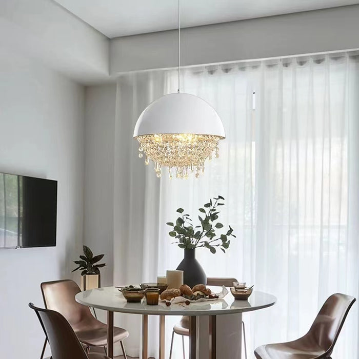 Designer Model Modern Art Half Dome Crystal Pendant Chandelier for Dining/Living Room
