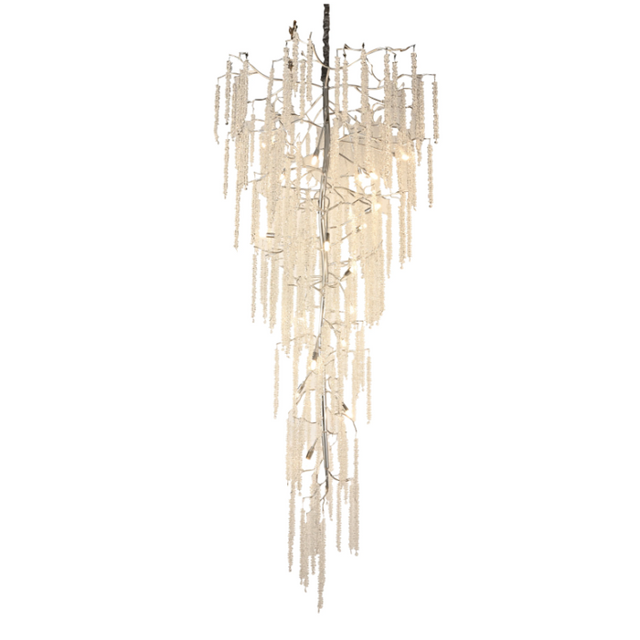Extra Large Branch Wheat Crystal Pendant Long Chandelier for Living Room/Foyer/Staircase