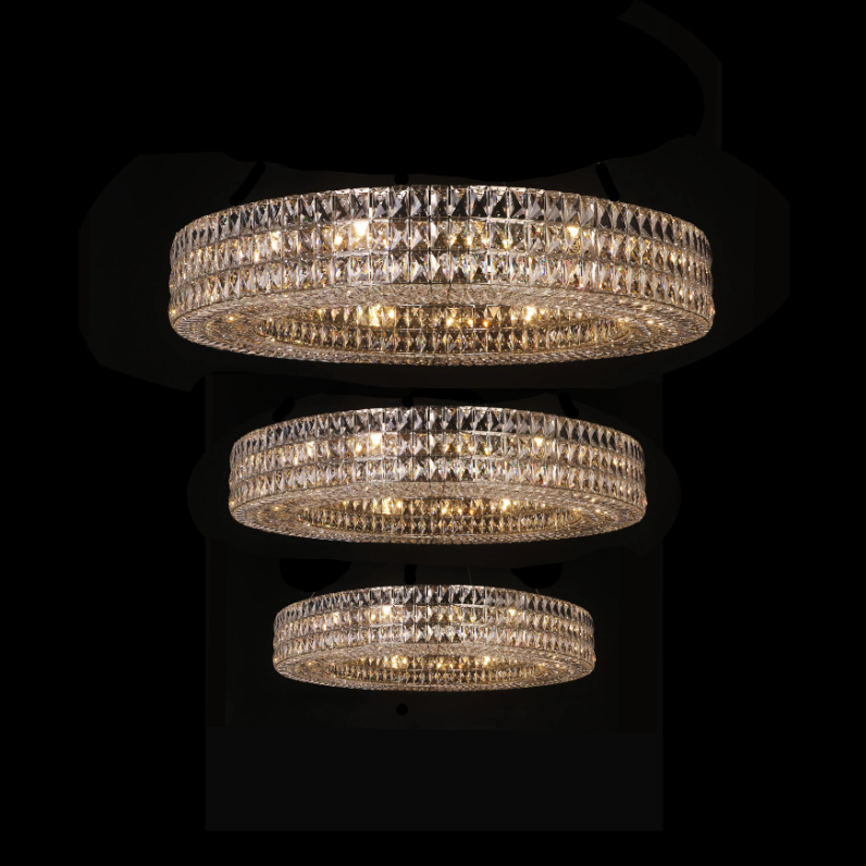 Extra Large Luxury Multi-Layer Rings Crystal Pendnat Chandelier for Living Room/Foyer