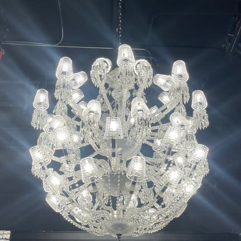 Extra Large Luxury Candle Shade Crystal Pendant Sphere Chandelier for Living Room/Foyer