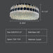 D20.0"*H11.0" DEMILUNE ROUND FLUSHMOUNT CRYSTAL CHANDELIER,chandelier,chandeliers,crystal,round,rods,black,clear crystal,ceiling,chain,adjustable,luxury,chrome,gold
