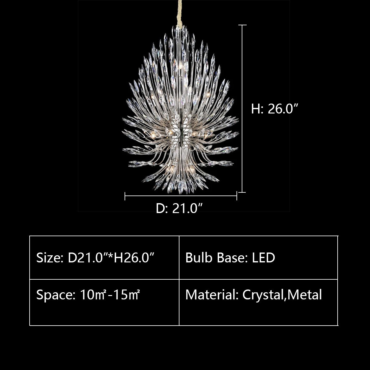 D21.0"*H26.0" LILY STARBURST CRYSTAL SPUTNIK CHANDELIER,chandeleir,chandeliers,pendanr,branch,bouquet,flower.crystal,ceiling,art,creative,post-modern,light luxury,living room,dining room,foyer
