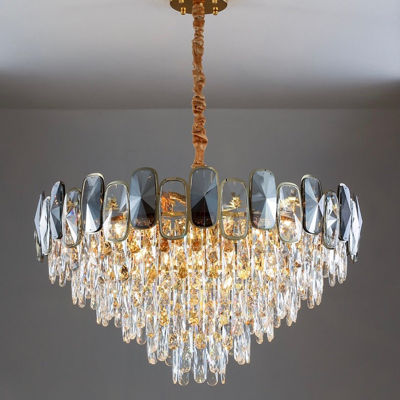 Modern Crystal Chandelier for Living/ Dining Room Luxury Bedroom Floor/ Table Lamp Whole Set