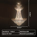 D23.6"*H38.6" crystal,chandelier,chandeliers,flower,pendant,ceiling,round,empire,raindrop,chain,adjustable,living room,foyer,stairs,entryance