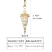 D23.6"*H70.9" chandelier,chandeliers,pendant,crystal,high quality k9 crystal,metal,gold,black,clear crystal,oversized,extra large,large,big,huge,,luxury,light luxury,ceiling,crystal chain,rods,living room,foyer,entrys,big hallway,spiral staircase,stairs,entryance,loft,duplex hall,hotel lobby