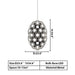 D23.6"*H34.6" chandelier,chandeliers,pendant,oval,eyes,metal,aluminium,round,avant,art,creative,ceiling,led,dining room,living room,foyer,entrys,hallway,coffee shop