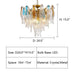 D24.0"*H15.0" Lunette Murano Glass Chandelier,chandelier,chandeliers,pendant,crystal,metal,ceiling,gold,colorful,blue,clear,round,rectangle,Modern,creative,art,living room,dining room,bedroom,hallway,entrys,foyer