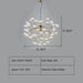 D28.0"*H28.0" Ivana Branching Glass Globe Bubble Chandelier,chandelier,chandeliers,living room,dining room,bedroom,foyer,entrys,glass,branch,chrome,silver,metal,bubble,ball,pendant,chain,modern,nordic,minimalist