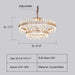 2Layers: D37.4"*H17.7" chandelier,chandeliers,pendant,round,rings,ultirings,multitier,tiers,layers,creative,art,crystal,metal,gold,clear crystal,living room,dining room,bedroom,bar,kitchen island,ceiling
