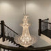 crystal,chandelier,chandeliers,flower,pendant,ceiling,round,empire,raindrop,chain,adjustable,living room,foyer,stairs,entryance