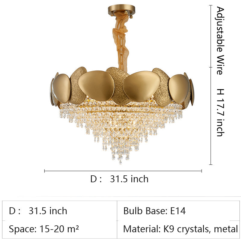 Modern Italian Style Crystal Tassel Chandelier