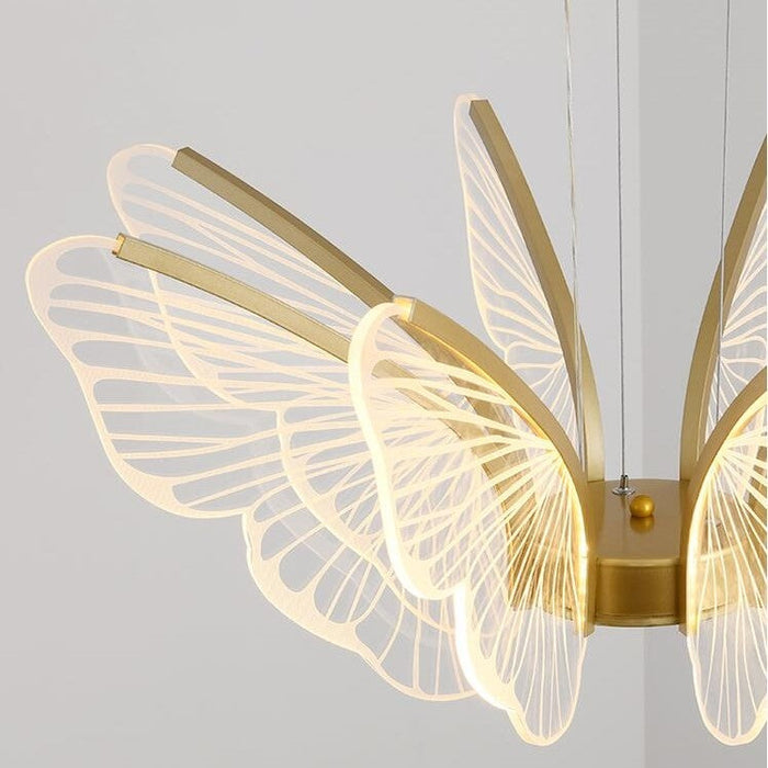 Modern Nordic Style Creative Acrylic Butterfly Pendant Light Dining/ Living Room/ Bar/ Table Light Luxury Ceiling Light