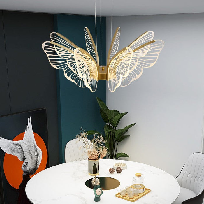 Modern Nordic Style Creative Acrylic Butterfly Pendant Light Dining/ Living Room/ Bar/ Table Light Luxury Ceiling Light