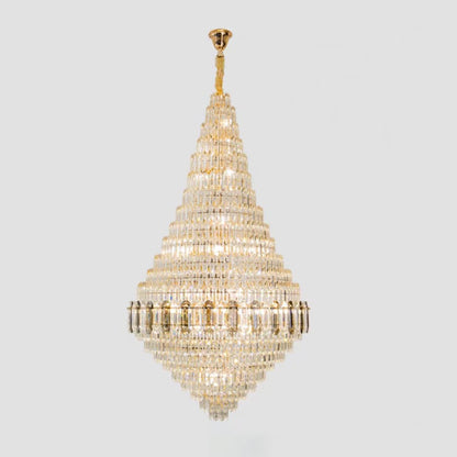 Extra Large Multi-layer Honeycomb Luxury Ceiling Crystal Chandelier for Hotel Lobby/Foyer/Entryway