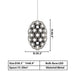  D30.3"*H46.9" chandelier,chandeliers,pendant,oval,eyes,metal,aluminium,round,avant,art,creative,ceiling,led,dining room,living room,foyer,entrys,hallway,coffee shop