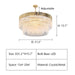 Round: D31.2"*H15.7" chandelier,chandeliers,crystal,metal,clear crystal,gold metal,branch,multi-tier,tiers,ceiling,living room,dining room,overswized,round,rectangle,oval